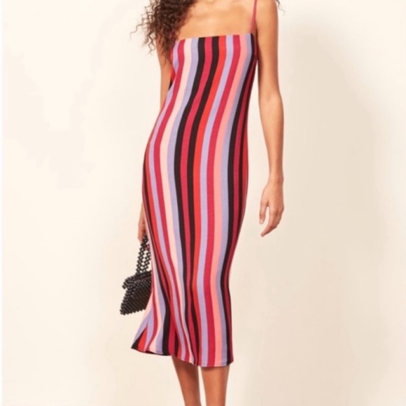 Reformation Rosaly Midi Dress Size 4 - Picture 1 of 6